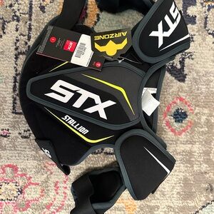 STX Stallion Lacrosse Shoulder Pads - Black and Yellow